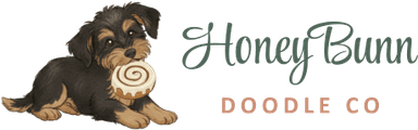 HoneyBunn Doodle Co. - Elegant script logo with botanical flourishes