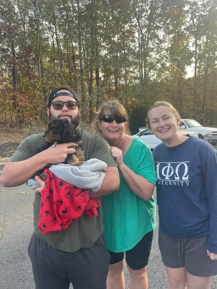 Puppy going to new home